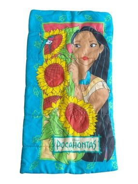 VTG 1995 Disney Pocahontas Sunflower Flit Kids Sleeping Bag